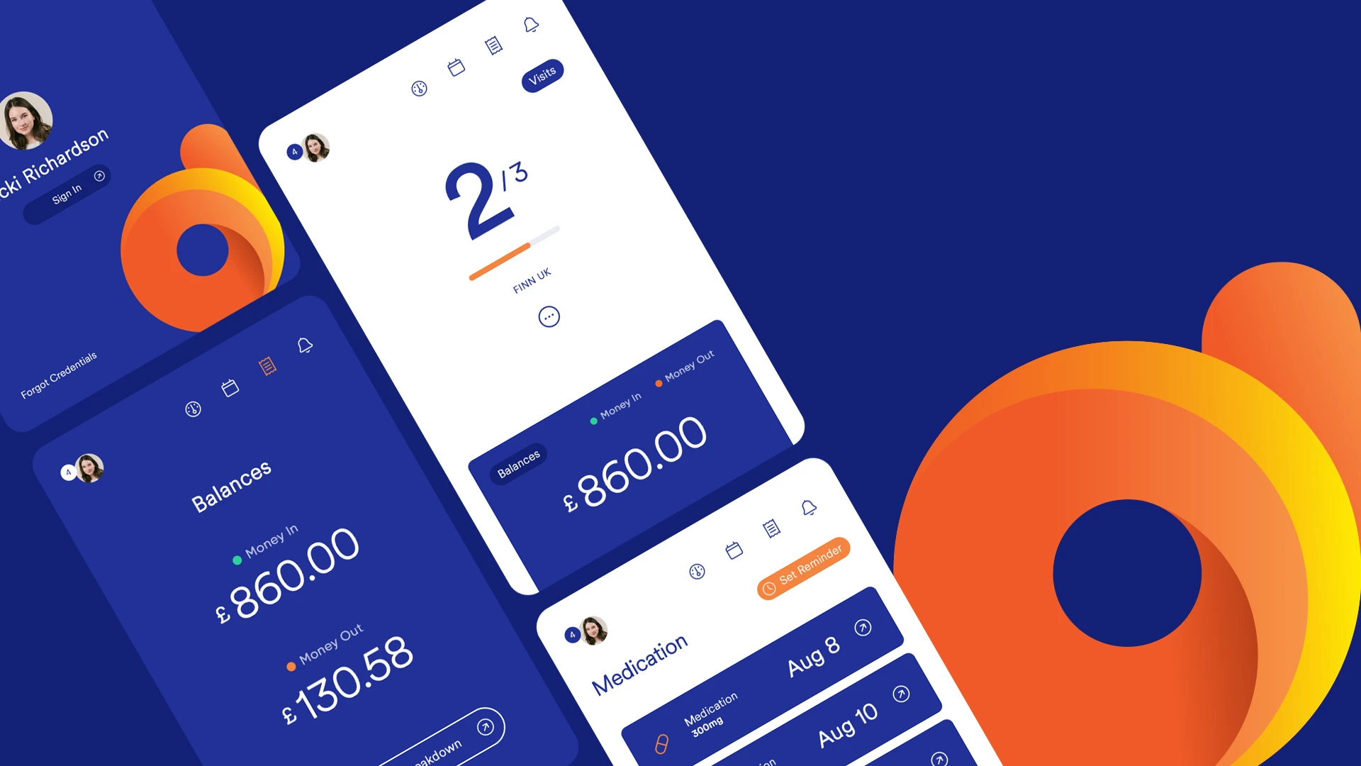 Clinical Trial Platform UI Design.